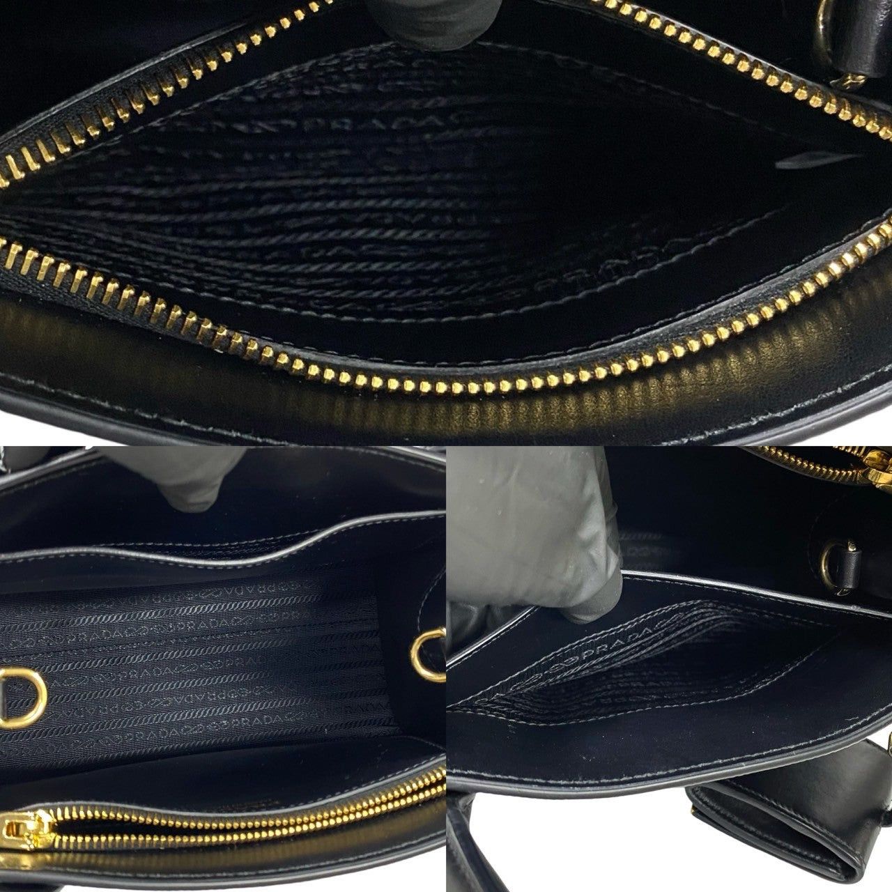 Prada Prada Shoulder Bag Black Leather Size ONE SIZE - 7 Thumbnail