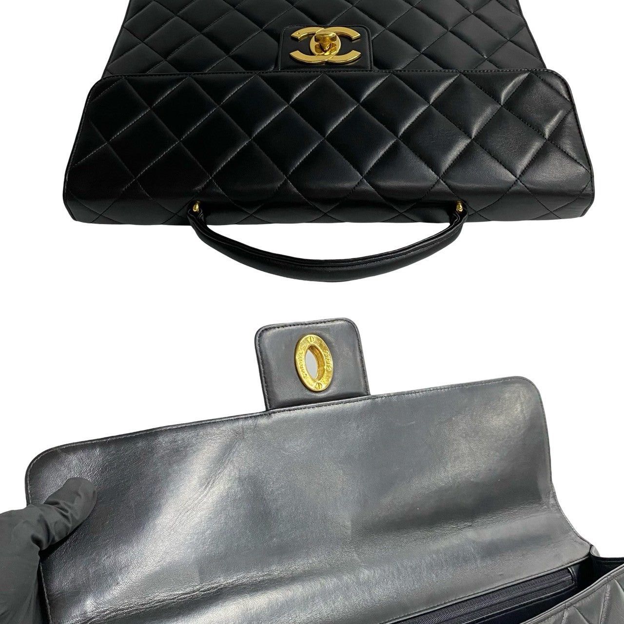 Chanel Chanel Handbag Black Leather Size ONE SIZE - 8 Thumbnail