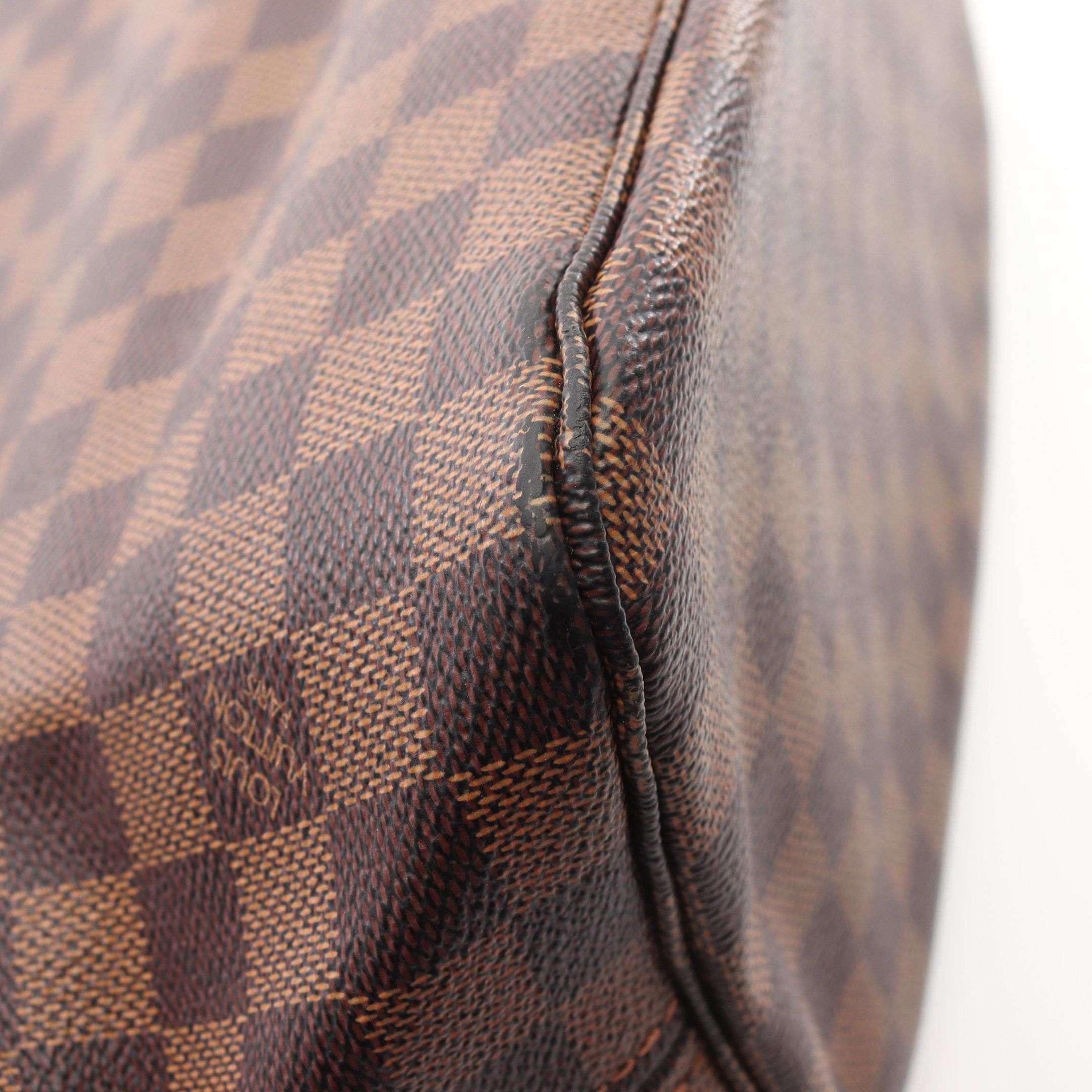 Louis Vuitton Louis Vuitton Neverfull Mm Damier Ebene Shoulder Bag Tote Leather Brown Size ONE SIZE - 8 Thumbnail