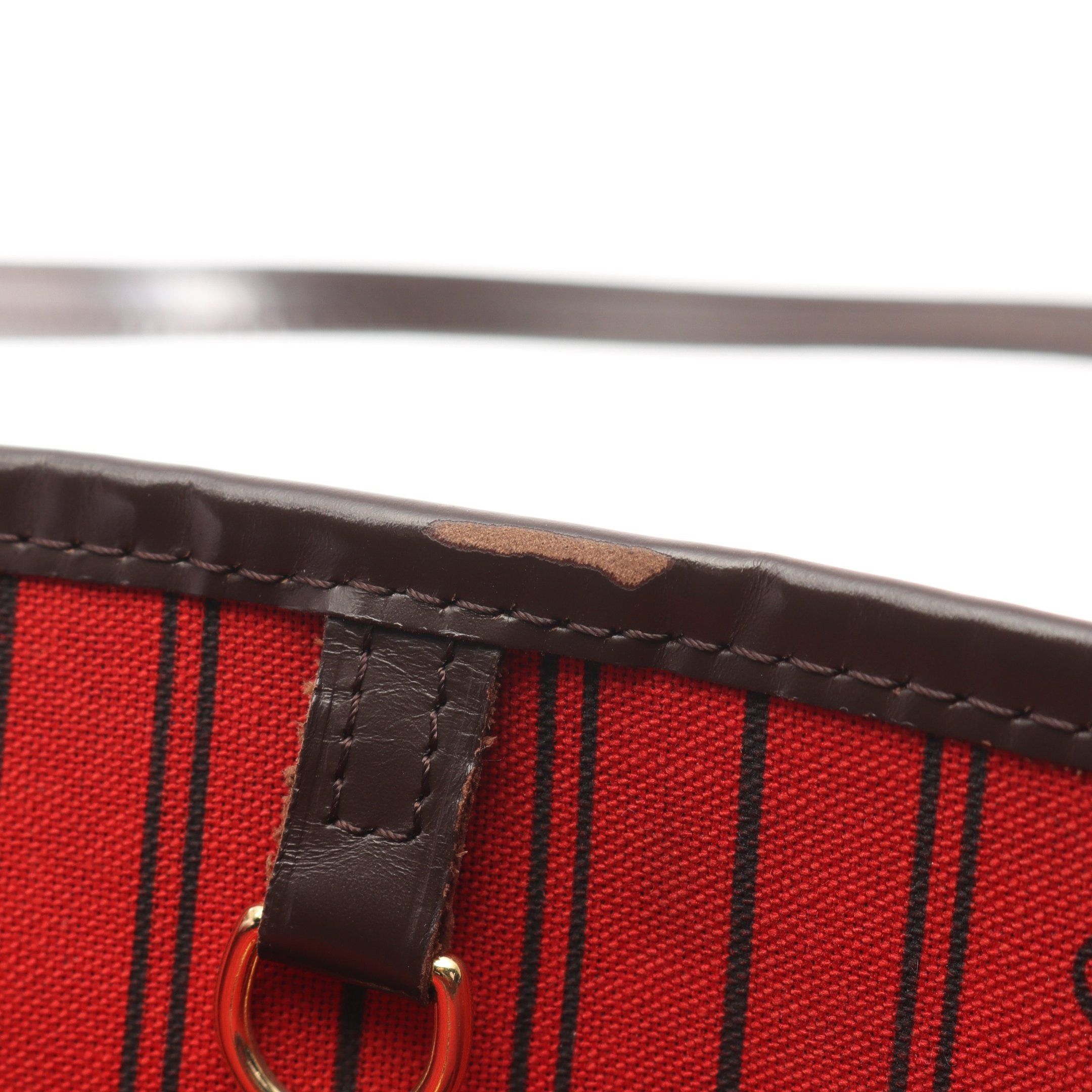 Louis Vuitton Louis Vuitton Neverfull Mm Damier Ebene Shoulder Bag Tote Leather Brown Size ONE SIZE - 6 Thumbnail