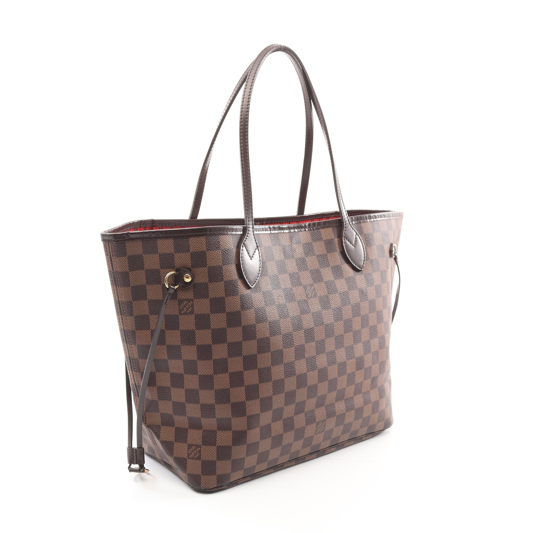 Louis Vuitton Louis Vuitton Neverfull Mm Damier Ebene Shoulder Bag Tote Leather Brown Size ONE SIZE - 2 Thumbnail