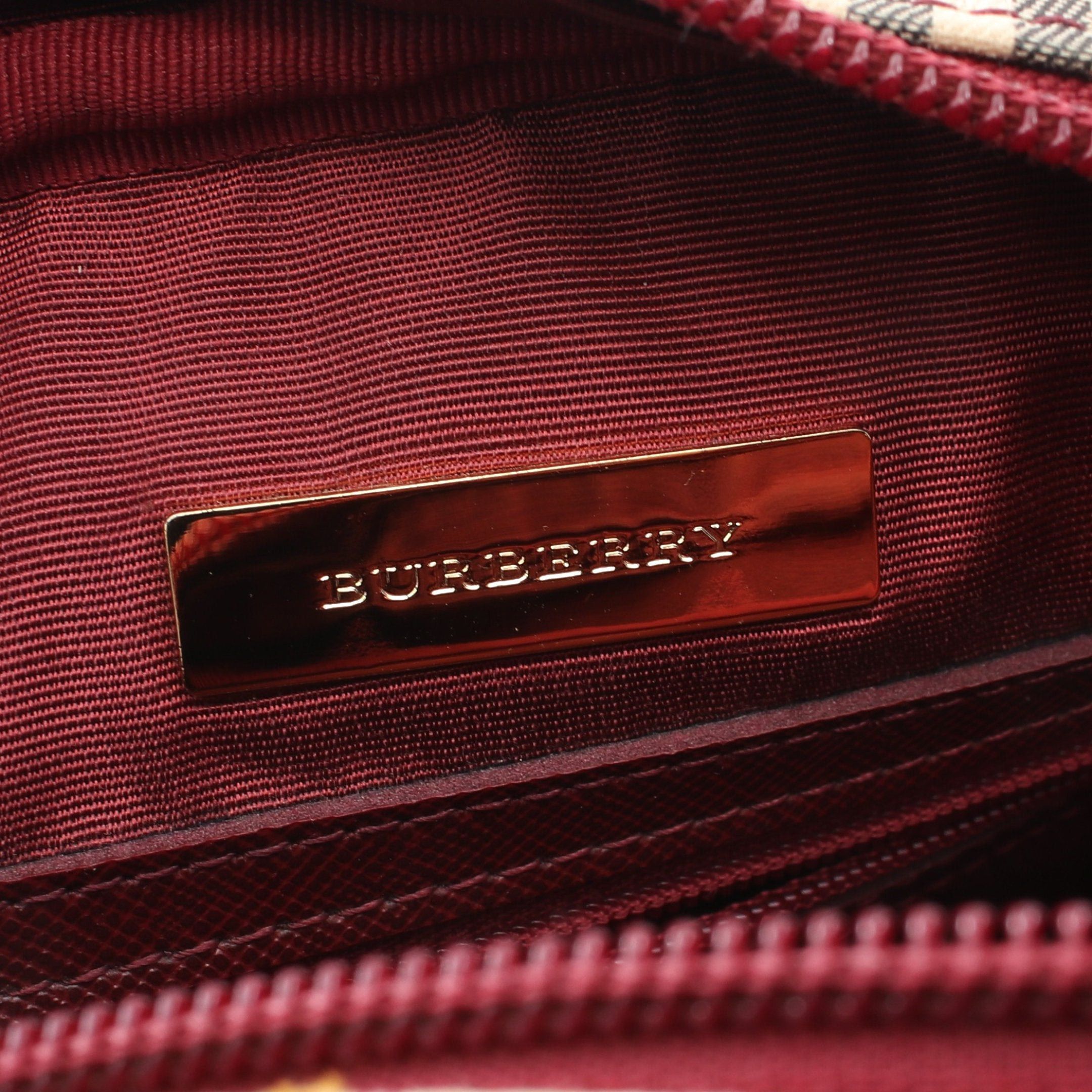 Burberry Burberry Nova Check Shoulder Bag Canvas Leather Beige Multicolor Size ONE SIZE - 4 Thumbnail