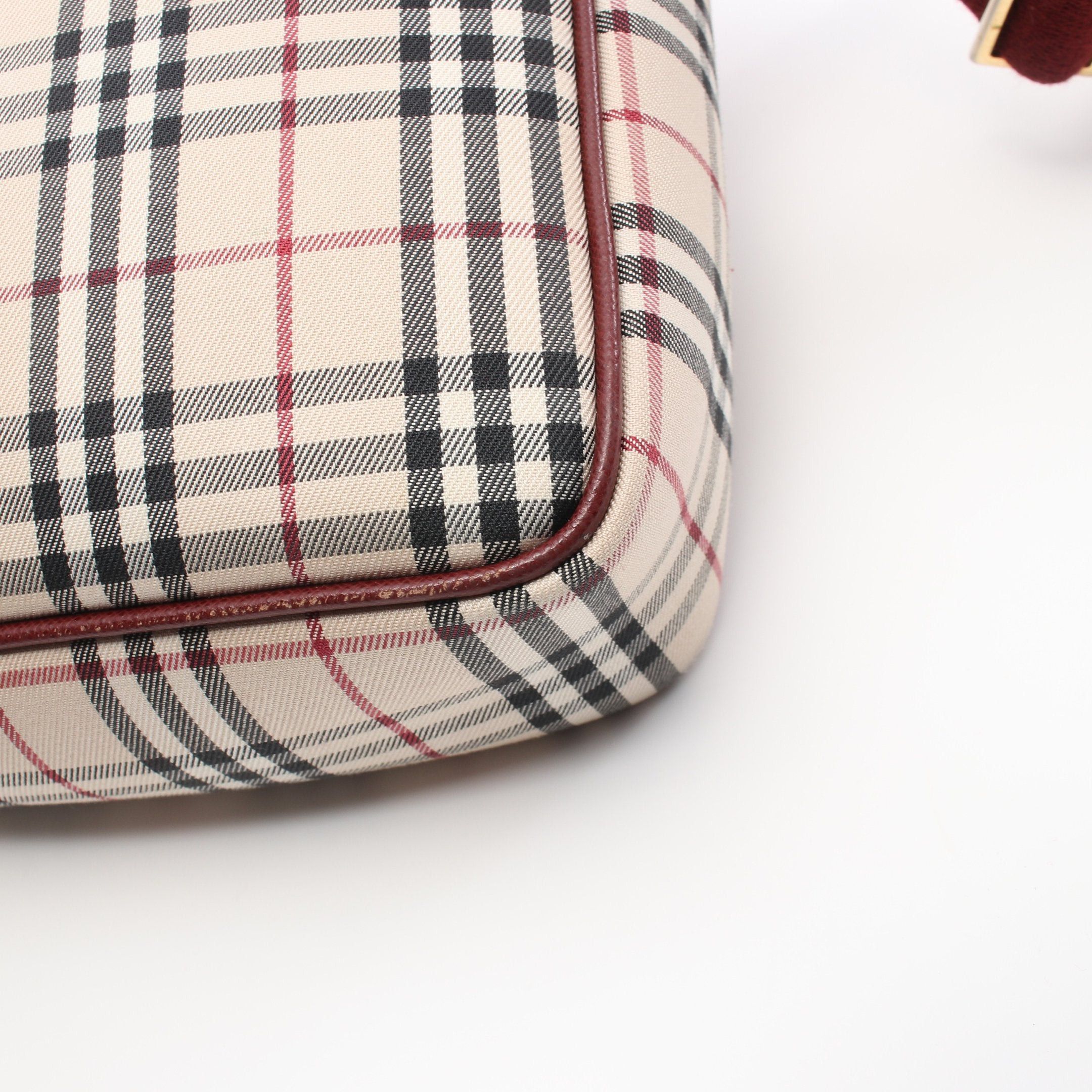 Burberry Burberry Nova Check Shoulder Bag Canvas Leather Beige Multicolor Size ONE SIZE - 6 Thumbnail