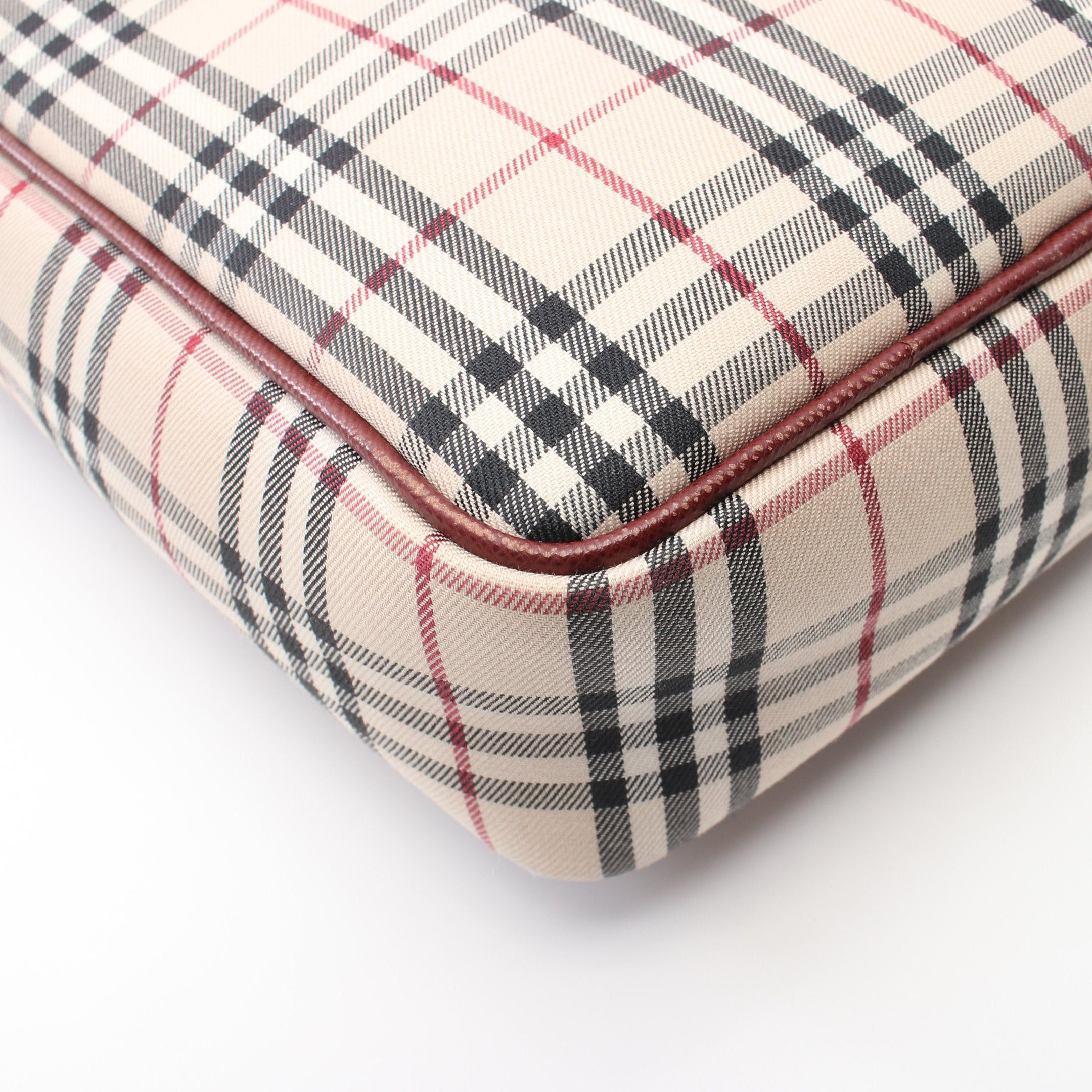 Burberry Burberry Nova Check Shoulder Bag Canvas Leather Beige Multicolor Size ONE SIZE - 7 Thumbnail