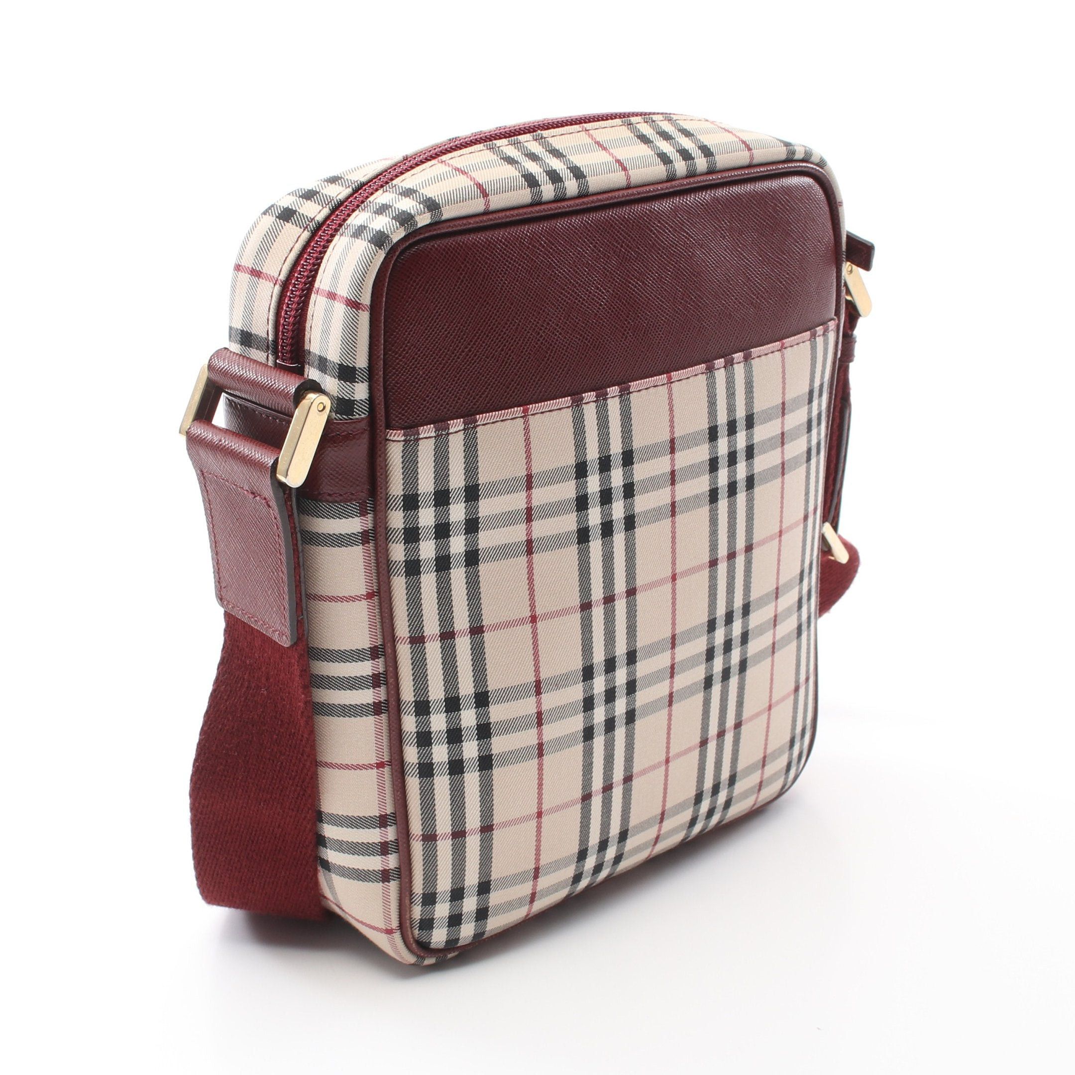 Burberry Burberry Nova Check Shoulder Bag Canvas Leather Beige Multicolor Size ONE SIZE - 2 Thumbnail