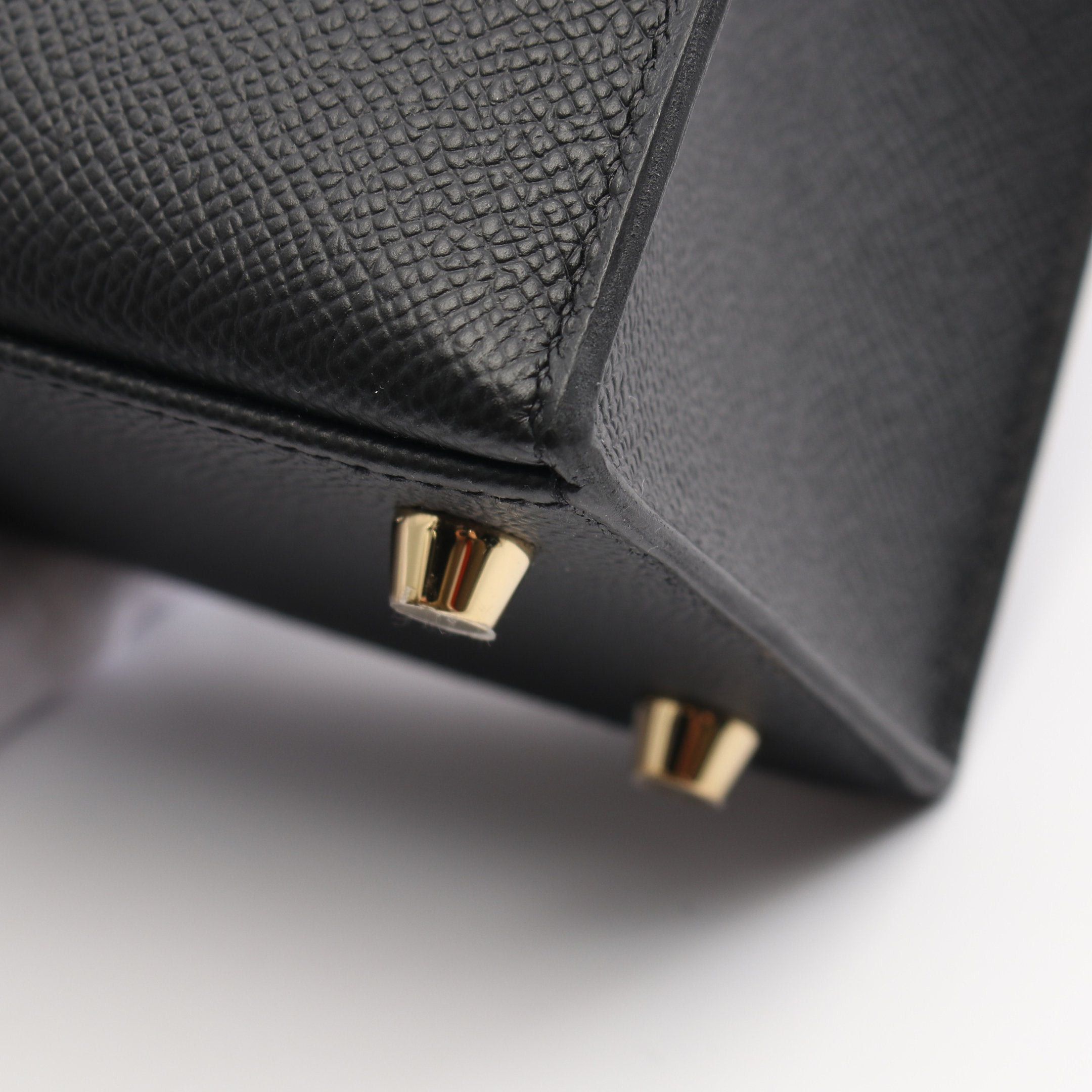 Hermes Hermes Kelly 25 Handbag Veau Epsom Black Gold Hardware Outside Sewing Double Engraved Size ONE SIZE - 8 Thumbnail