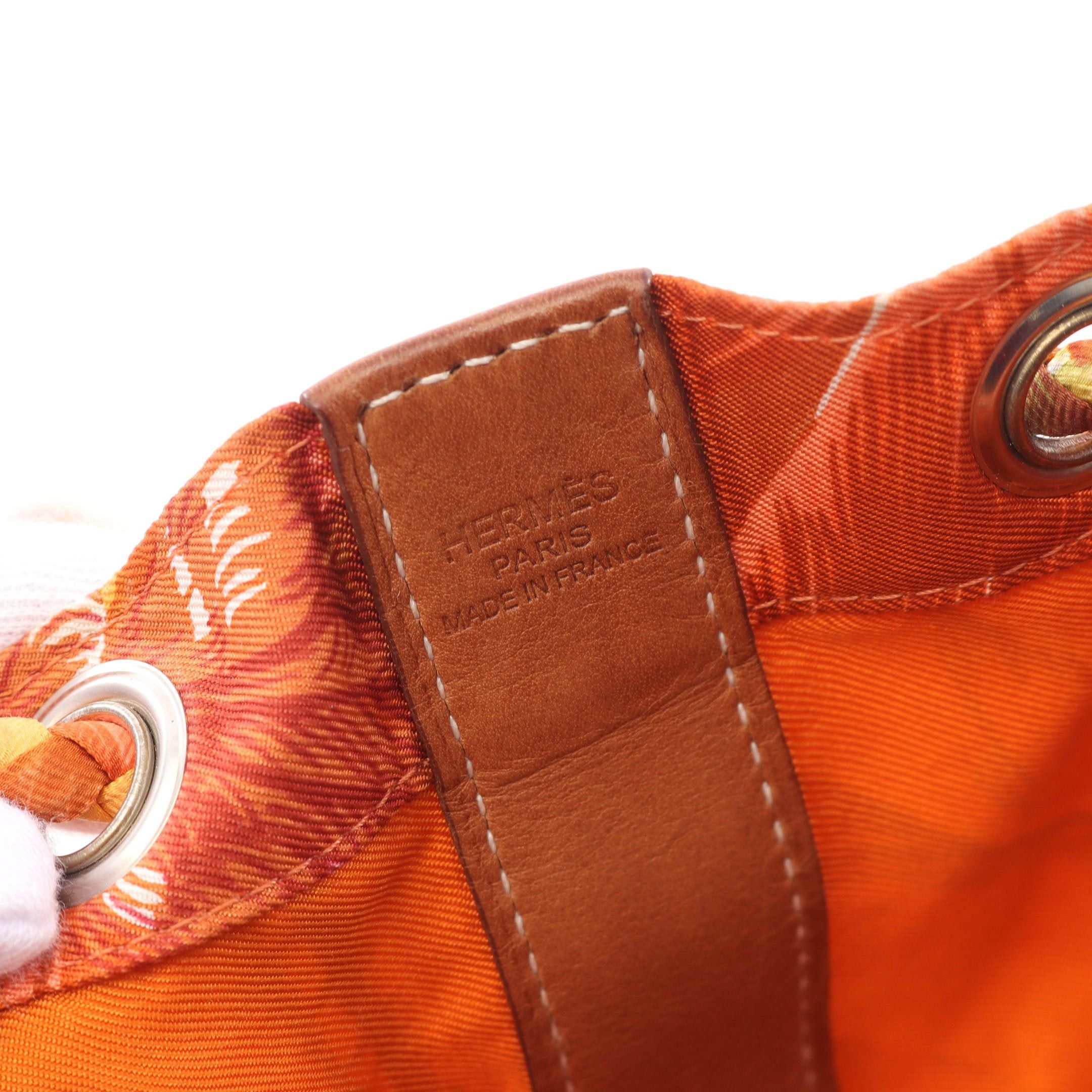 Hermes Hermes Soie-Cool 22 Brazil Gold Shoulder Bag Silk Veau Swift Brown Multicolor Silver Hardware Stamp Size ONE SIZE - 4 Thumbnail