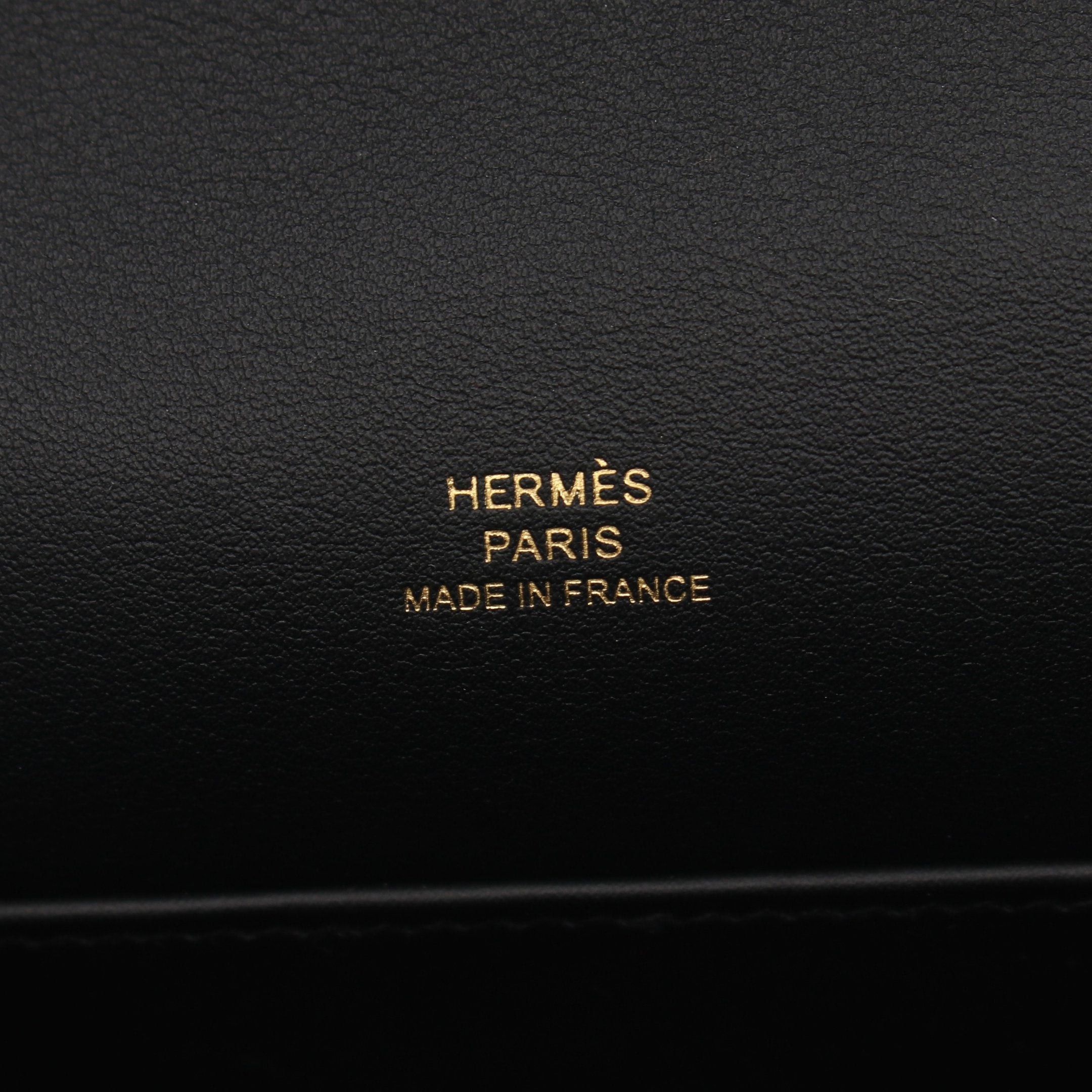 Hermes Hermes Pochette Kelly Mini Handbag Veau Swift Black Gold Hardware Double Engraved Size ONE SIZE - 4 Thumbnail