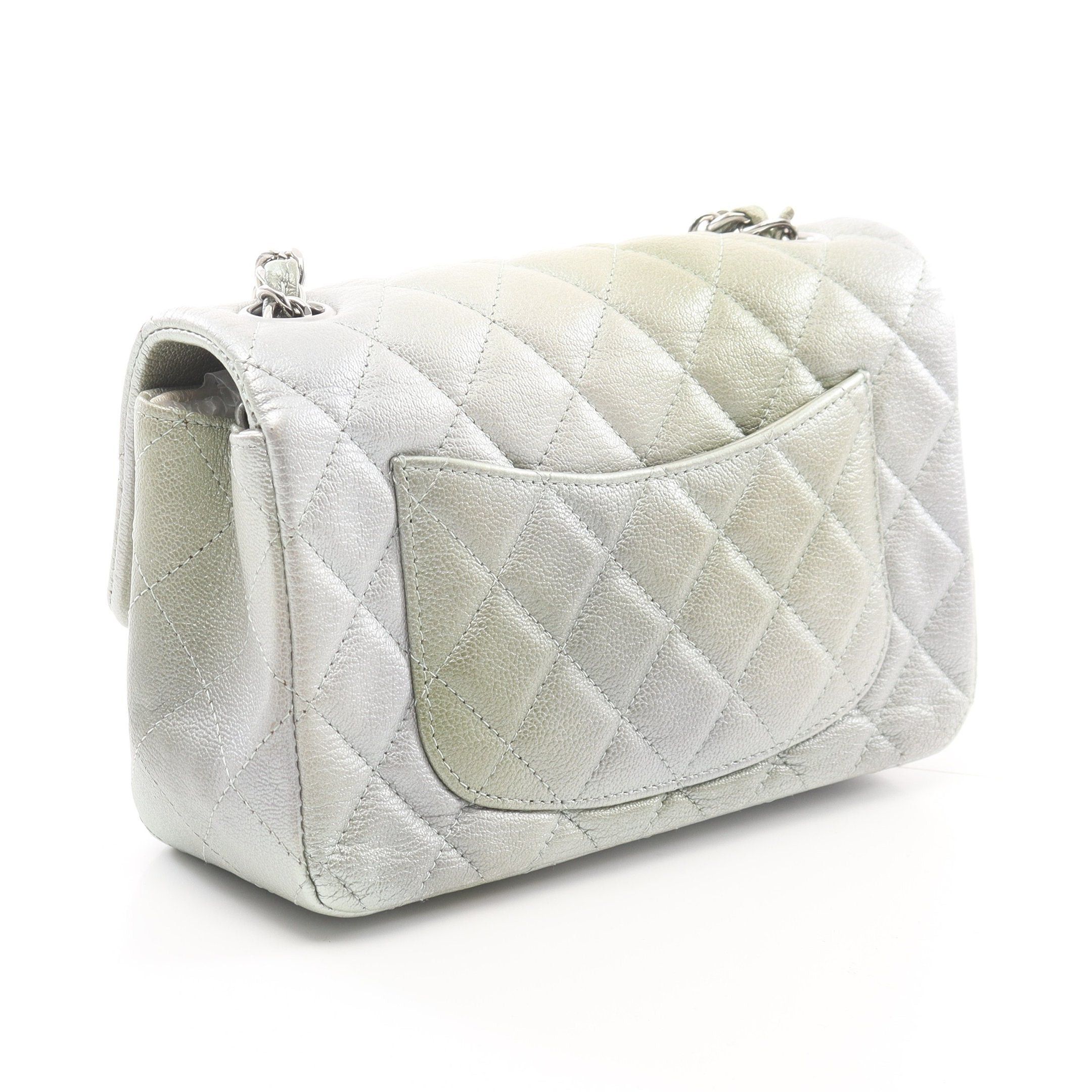 Chanel Chanel Mini Matelasse 20 Chain Shoulder Bag Leather Silver Light Green Hardware Gradation Size ONE SIZE - 2 Thumbnail