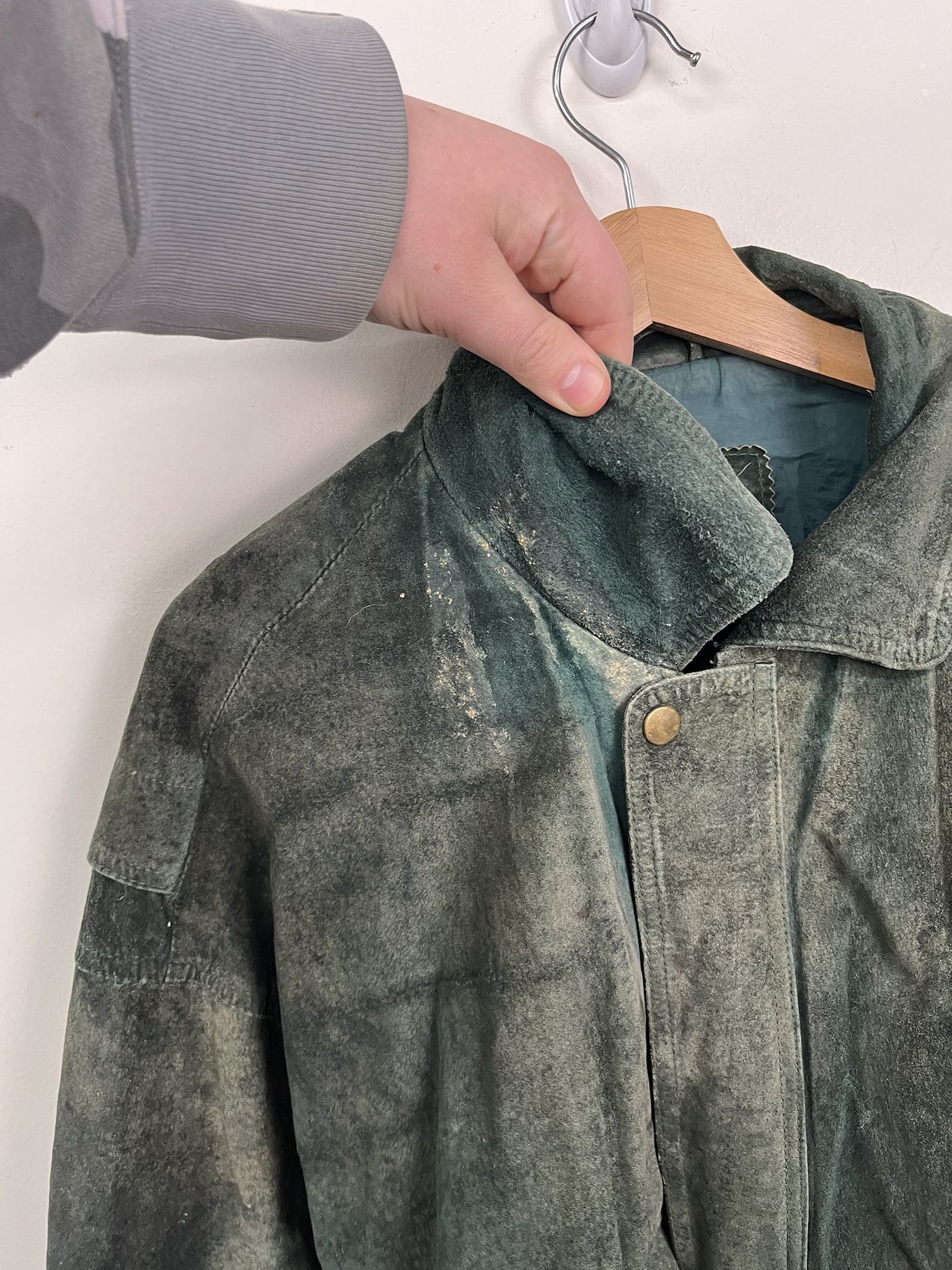 Other Vintage Leather Jacket Sierra Suede Emerald Green Leather Jacket Size XXL Size US XXL / EU 58 / 5 - 3 Thumbnail