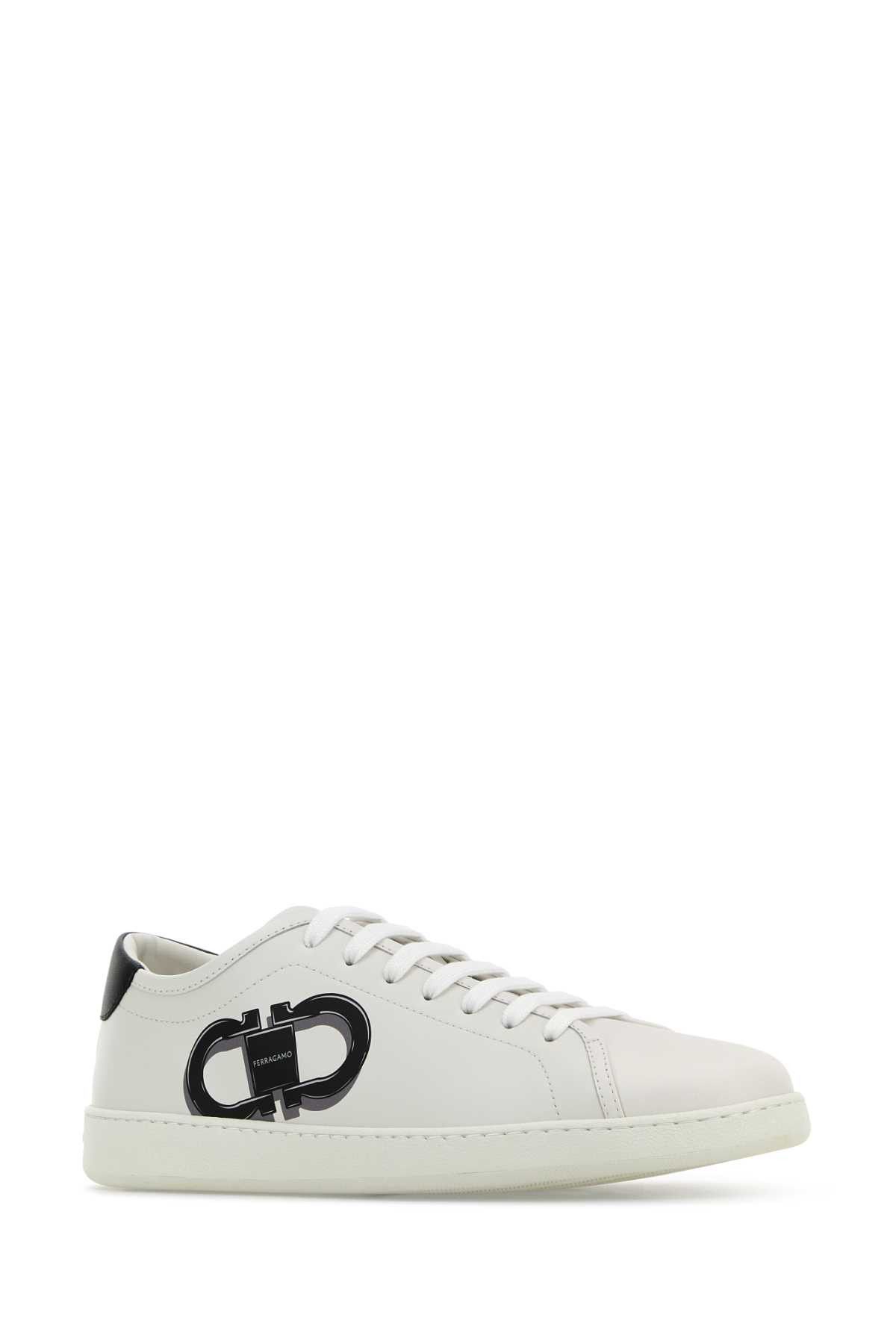 Salvatore Ferragamo White Leather Brandy 1 Sneakers Size US 7 / EU 40 - 2 Thumbnail