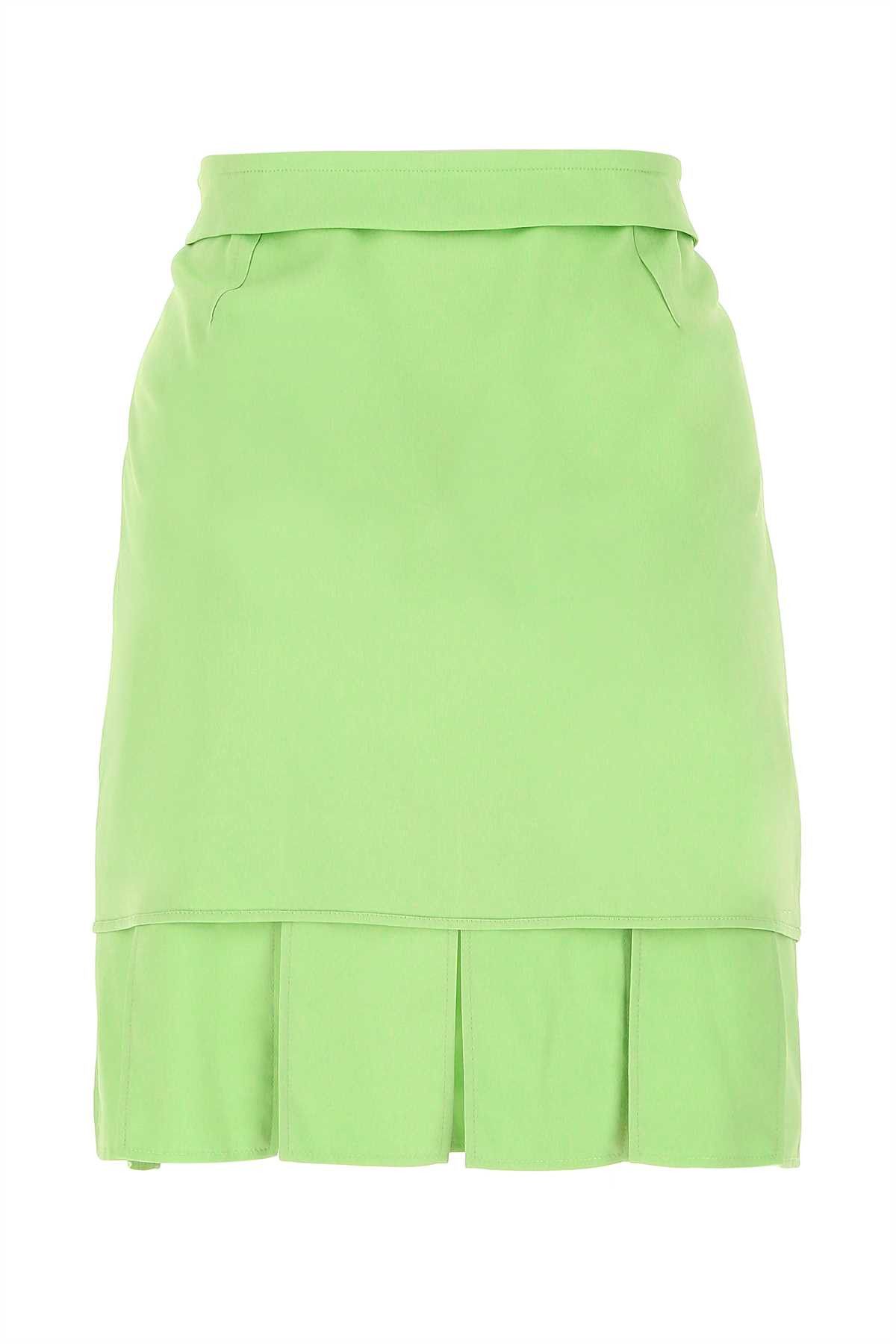 Bottega Veneta Pastel Green Stretch Viscose Miniskirt Size 28" / US 6 / IT 42 - 2 Thumbnail