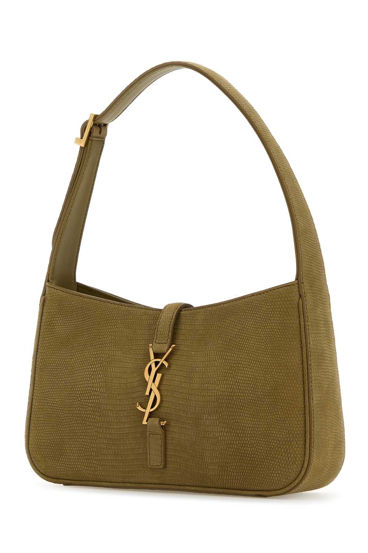 Saint Laurent Paris Sage Green Suede Le 5 A 7 Shoulder Bag Size ONE SIZE - 2 Thumbnail