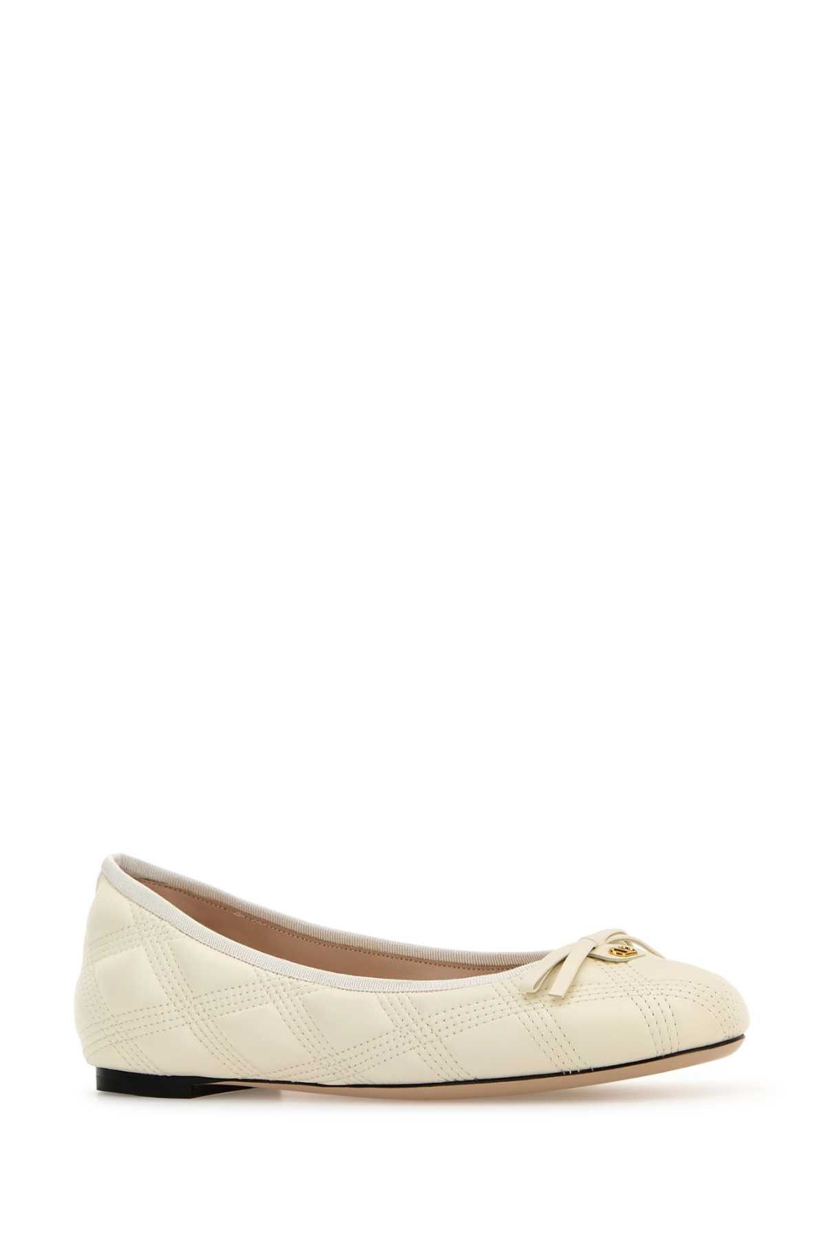 Valentino Ivory Leather Ballerinas Size US 7.5 / IT 37.5 - 2 Thumbnail