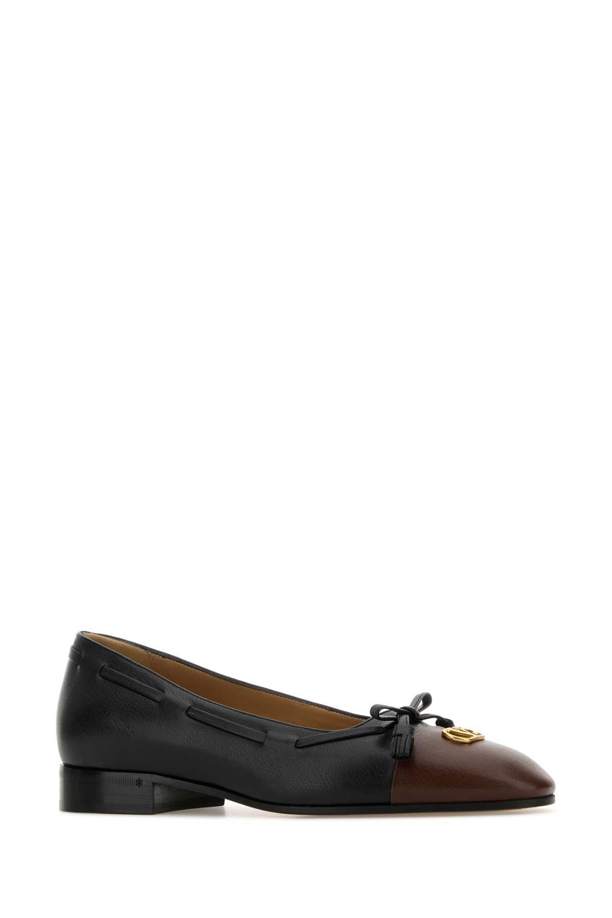 Valentino Black Leather Valet Du Roi Ballerinas Size US 8 / EU 41 - 2 Thumbnail