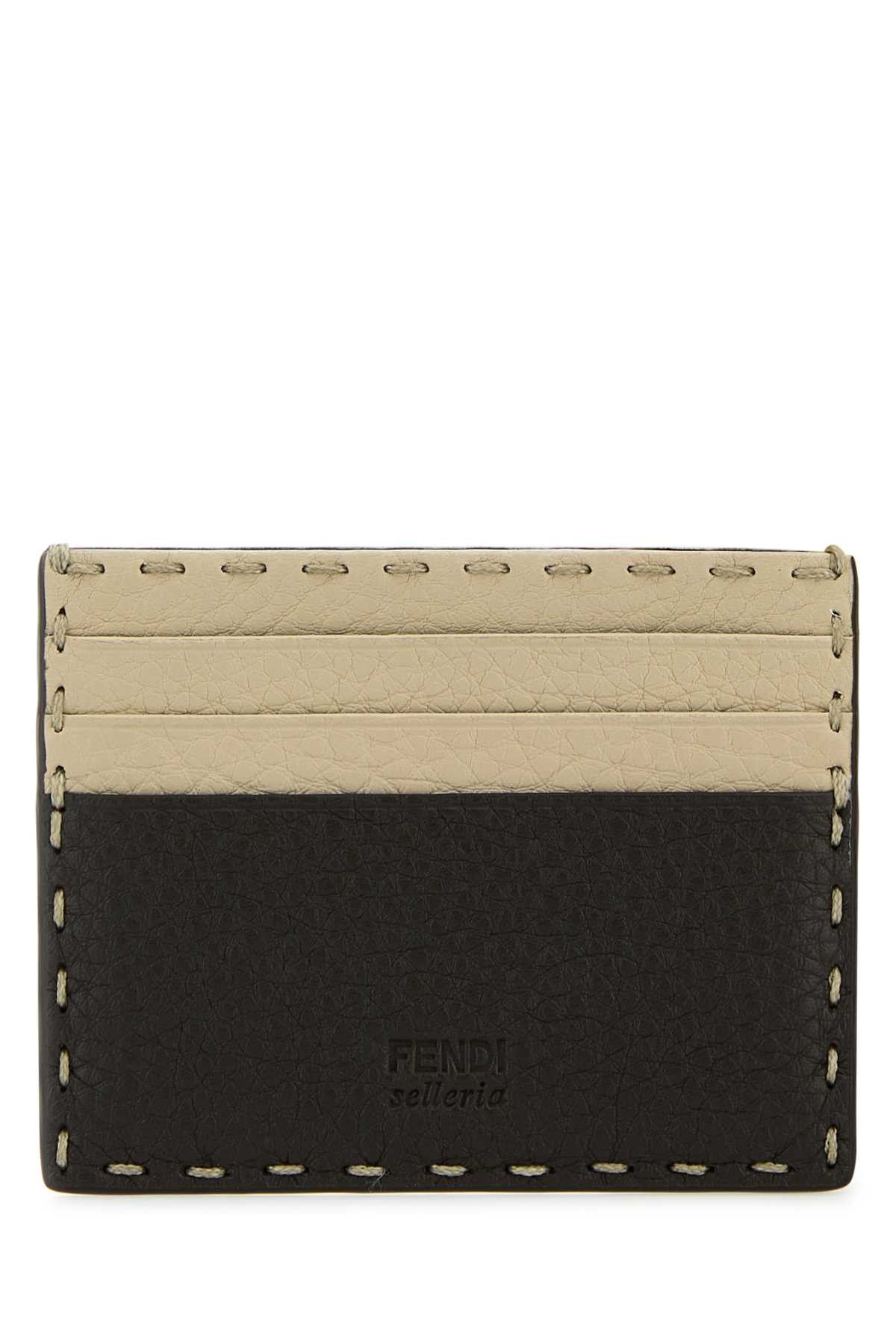 Fendi Two-Tone Leather Sellerie Card Holder Size ONE SIZE - 3 Thumbnail