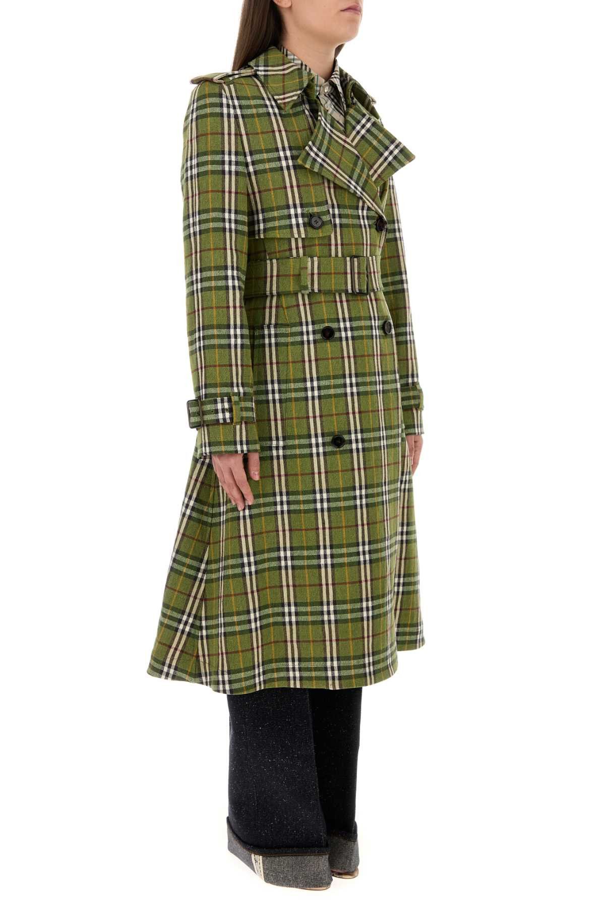 Burberry Embroidered Stretch Linen Trench Coat Size XS / US 0-2 / IT 36-38 - 3 Thumbnail