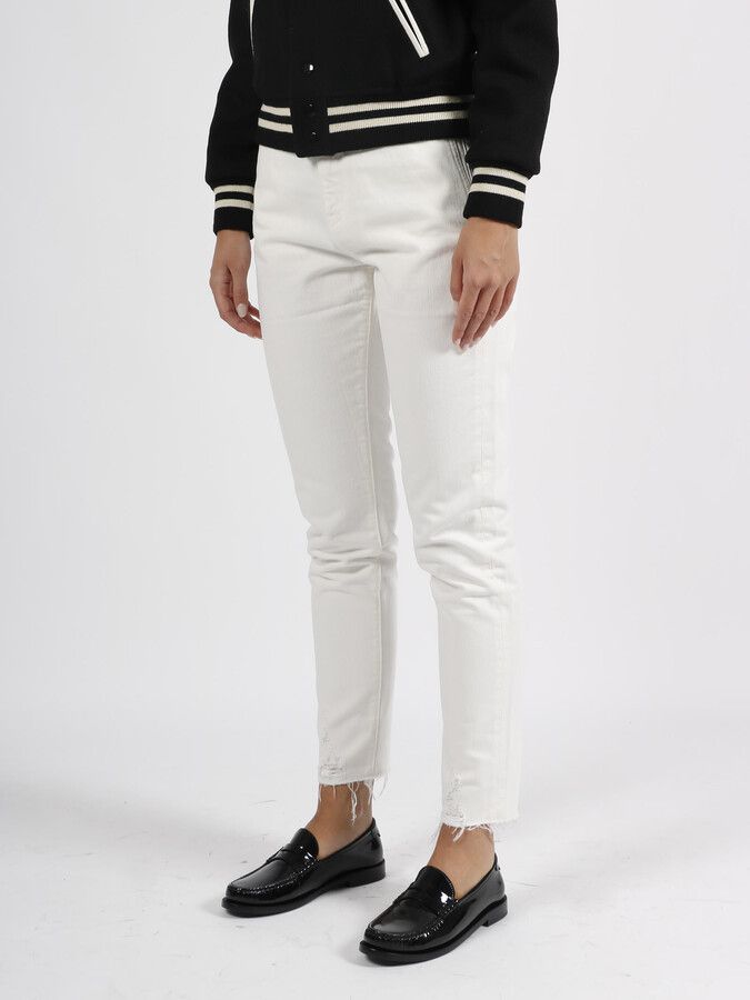 Saint Laurent Paris $1K VALUE Raw-edge Carrot-fit Jeans Size 25" / US 0 / IT 36 - 3 Thumbnail