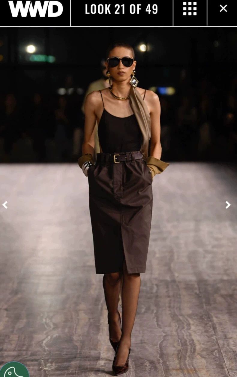 Loro Piana Classic Brown Pencil Skirt from Saint Laurent Size 40" / US 18 - 6 Thumbnail