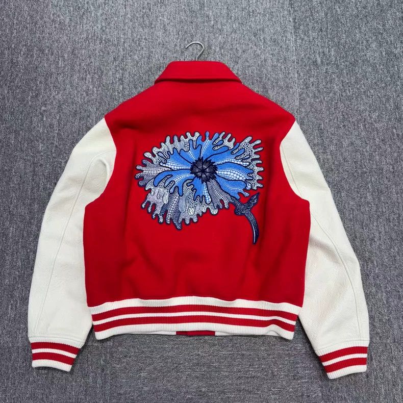 Louis Vuitton Embroidered Baseball Jacket-zp Bombers