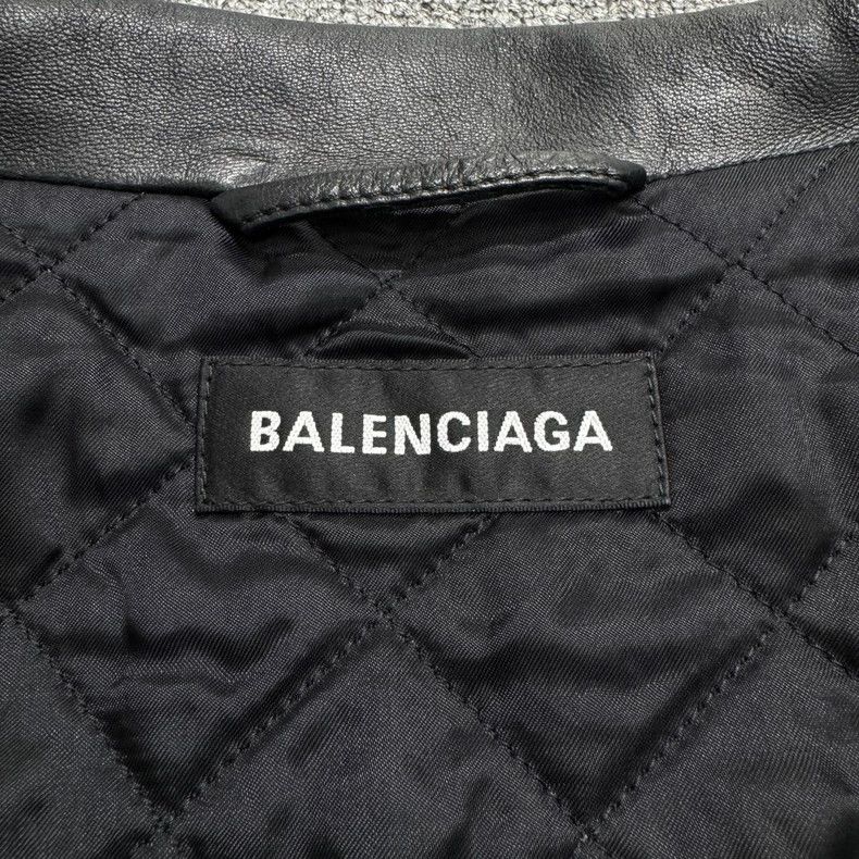 Balenciaga Balenciaga Leather Jacket with Cotton Padding-zp Size US S / EU 44-46 / 1 - 5 Thumbnail