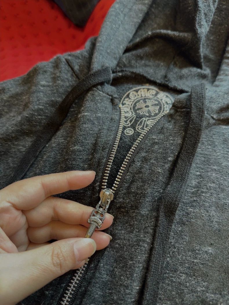 Chrome Hearts Deep Grey Hooded Zip Sweatshirt Size US XS / EU 42 / 0 - 3 Thumbnail
