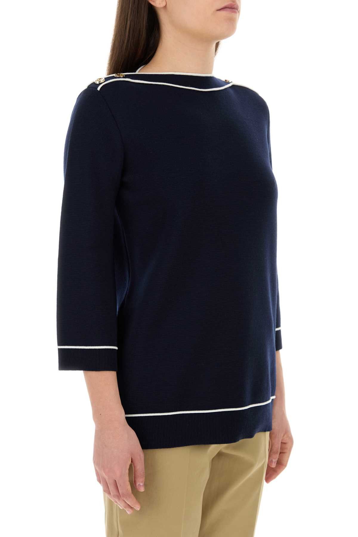 Gucci Navy Blue Wool Oversize Sweater Size XS / US 0-2 / IT 36-38 - 3 Thumbnail