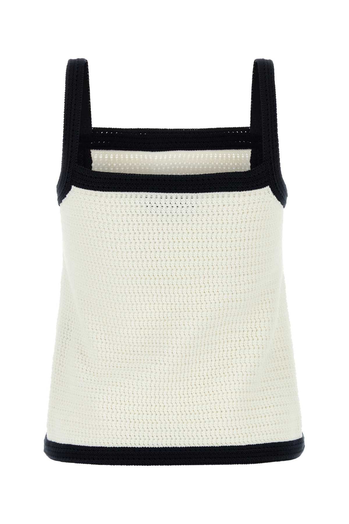 Gucci White Stretch Crochet Tank Top Size S / US 4 / IT 40 - 2 Thumbnail