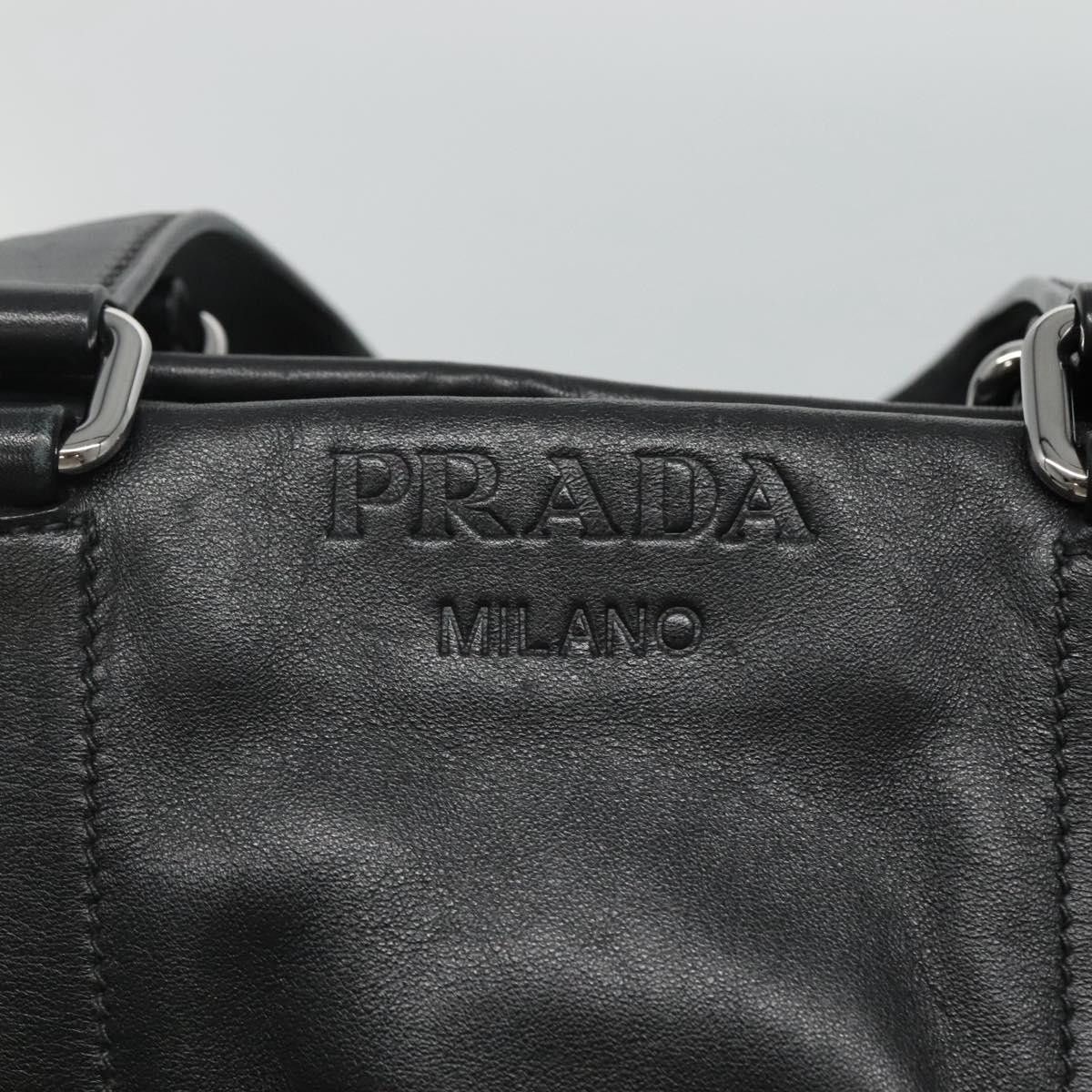 Prada Black Leather Tote Bag (Pre-Owned) Size ONE SIZE - 12 Thumbnail