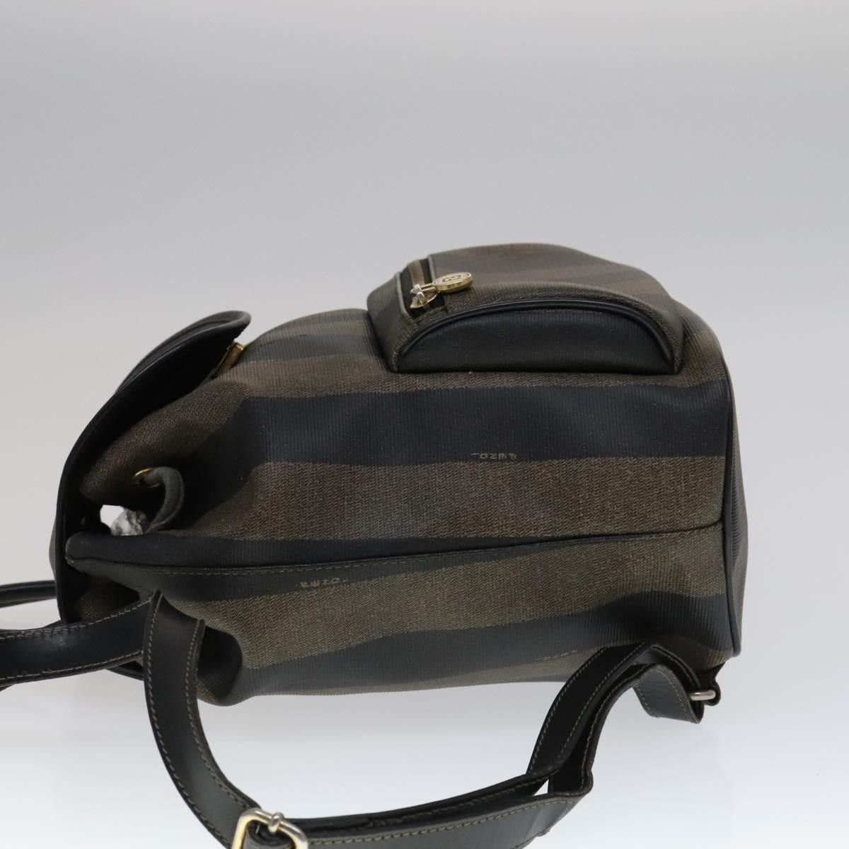 Fendi Pequin Brown Canvas Backpack Bag (Pre-Owned) Size ONE SIZE - 4 Thumbnail