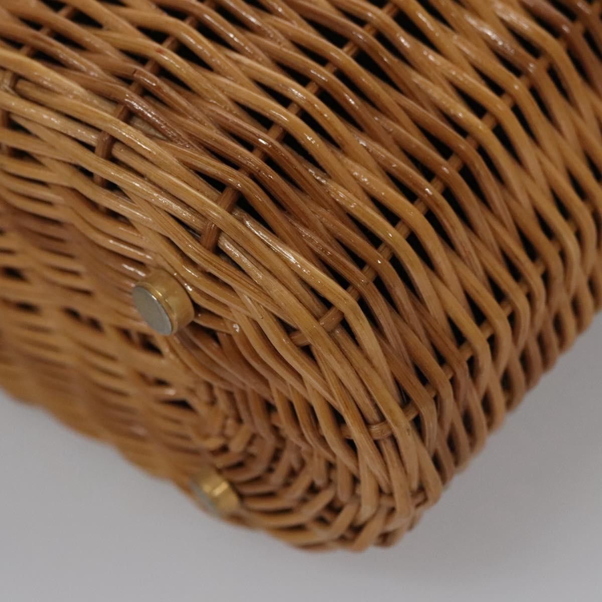 Salvatore Ferragamo Gancini Brown Wicker Handbag (Pre-Owned) Size ONE SIZE - 10 Thumbnail