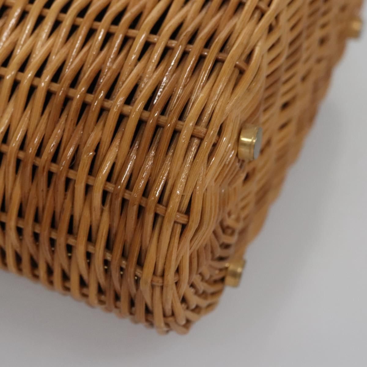 Salvatore Ferragamo Gancini Brown Wicker Handbag (Pre-Owned) Size ONE SIZE - 7 Thumbnail