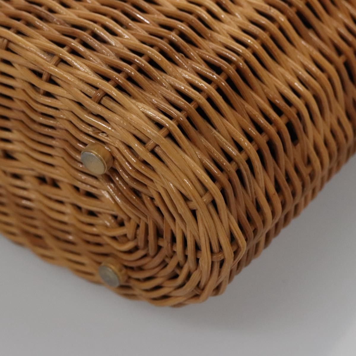 Salvatore Ferragamo Gancini Brown Wicker Handbag (Pre-Owned) Size ONE SIZE - 8 Thumbnail