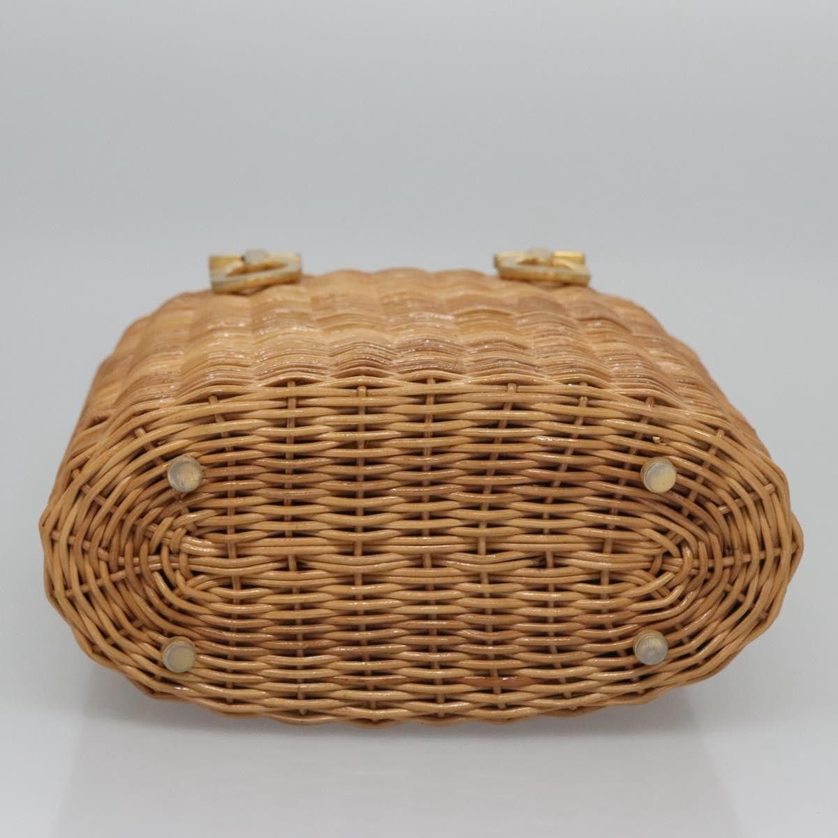 Salvatore Ferragamo Gancini Brown Wicker Handbag (Pre-Owned) Size ONE SIZE - 16 Thumbnail