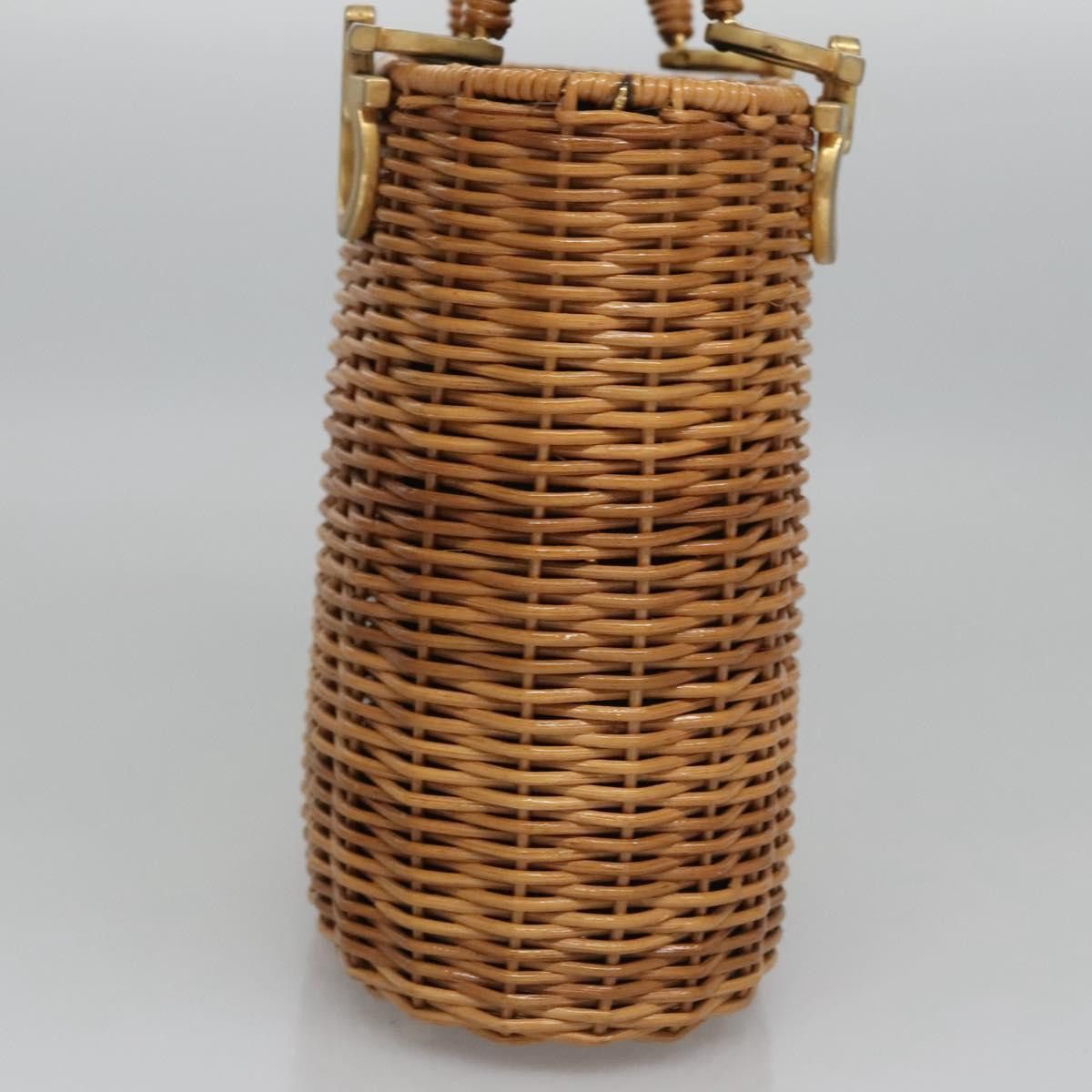 Salvatore Ferragamo Gancini Brown Wicker Handbag (Pre-Owned) Size ONE SIZE - 4 Thumbnail