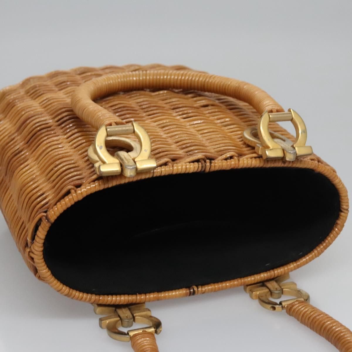 Salvatore Ferragamo Gancini Brown Wicker Handbag (Pre-Owned) Size ONE SIZE - 15 Thumbnail
