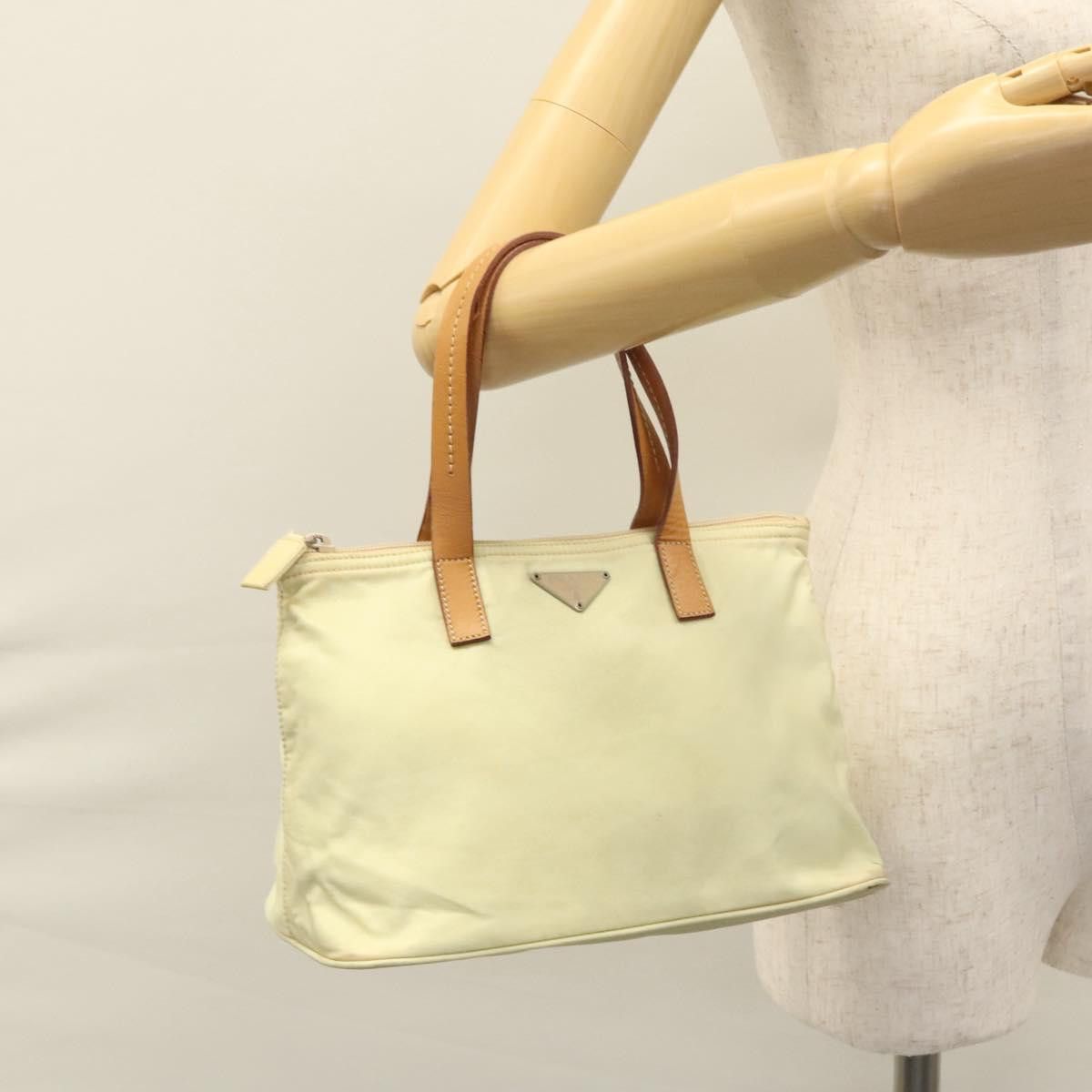 Prada Tessuto Ecru Synthetic Handbag (Pre-Owned) Size ONE SIZE - 20 Thumbnail