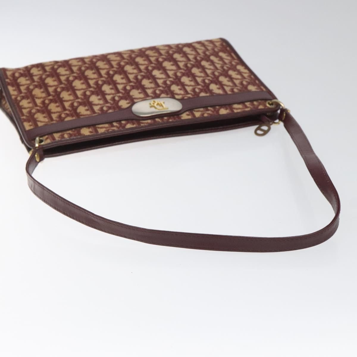 Dior Trotter Red Canvas Shoulder Bag (Pre-Owned) Size ONE SIZE - 10 Thumbnail