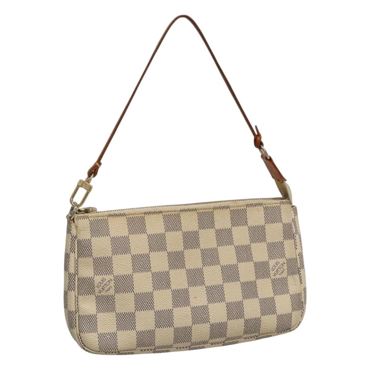 Louis Vuitton Pochette Accessoire White Canvas Clutch Bag (Pre-Owned) Size ONE SIZE - 16 Thumbnail