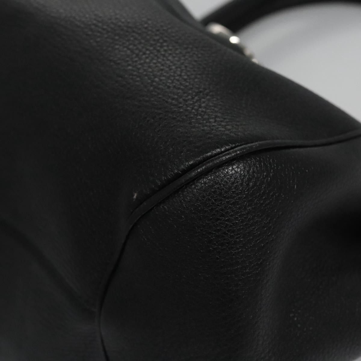 Salvatore Ferragamo Gancini Black Leather Handbag (Pre-Owned) Size ONE SIZE - 8 Thumbnail