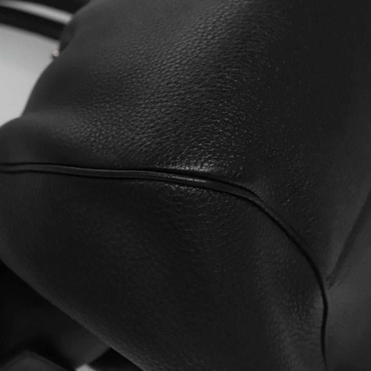 Salvatore Ferragamo Gancini Black Leather Handbag (Pre-Owned) Size ONE SIZE - 7 Thumbnail