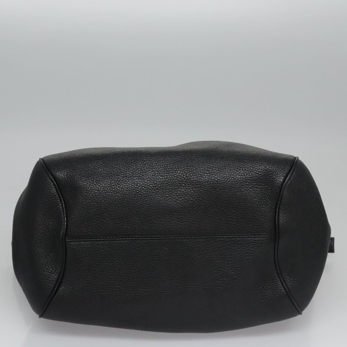 Salvatore Ferragamo Gancini Black Leather Handbag (Pre-Owned) Size ONE SIZE - 19 Thumbnail