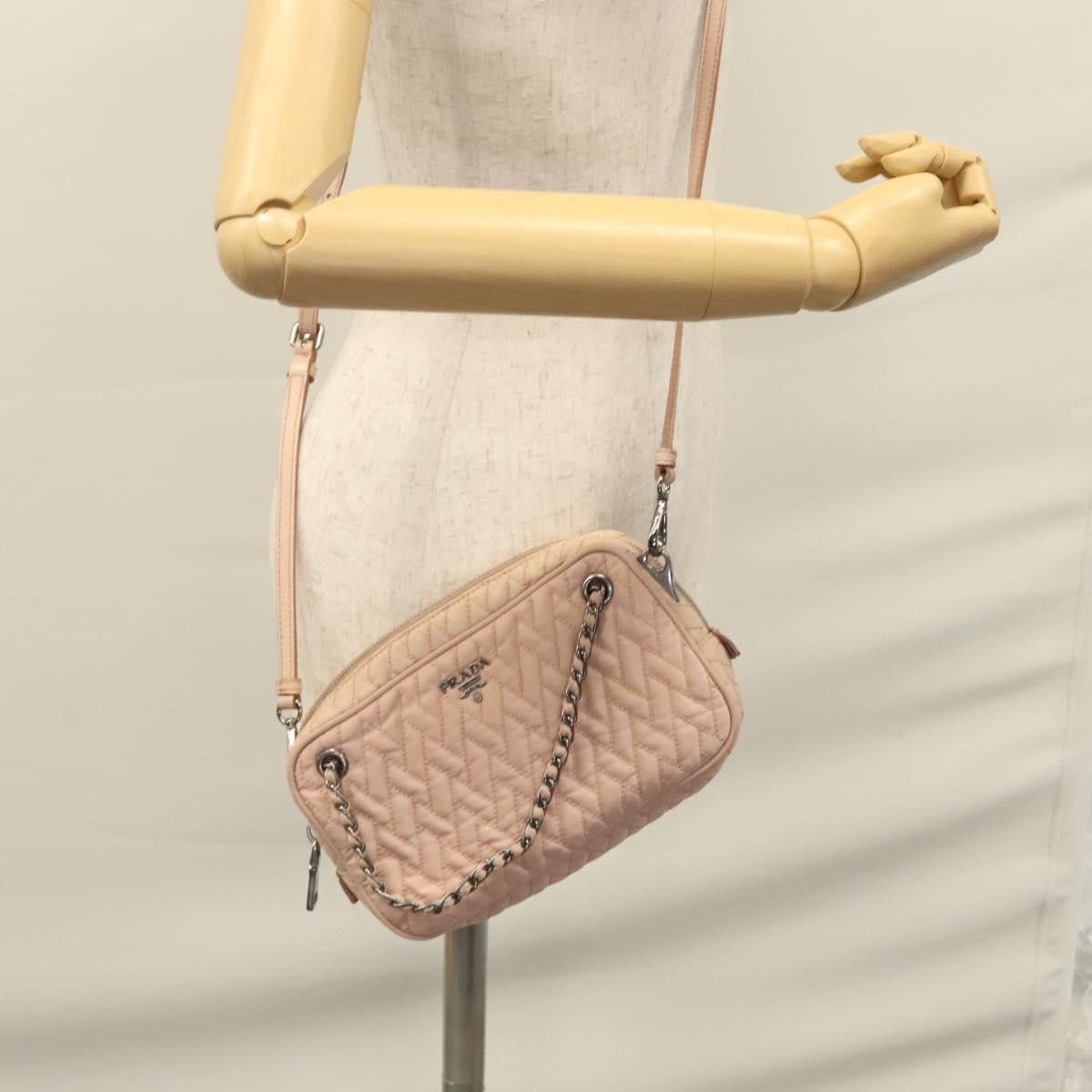 Prada Tessuto Pink Calfskin Shoulder Bag (Pre-Owned) Size ONE SIZE - 16 Thumbnail