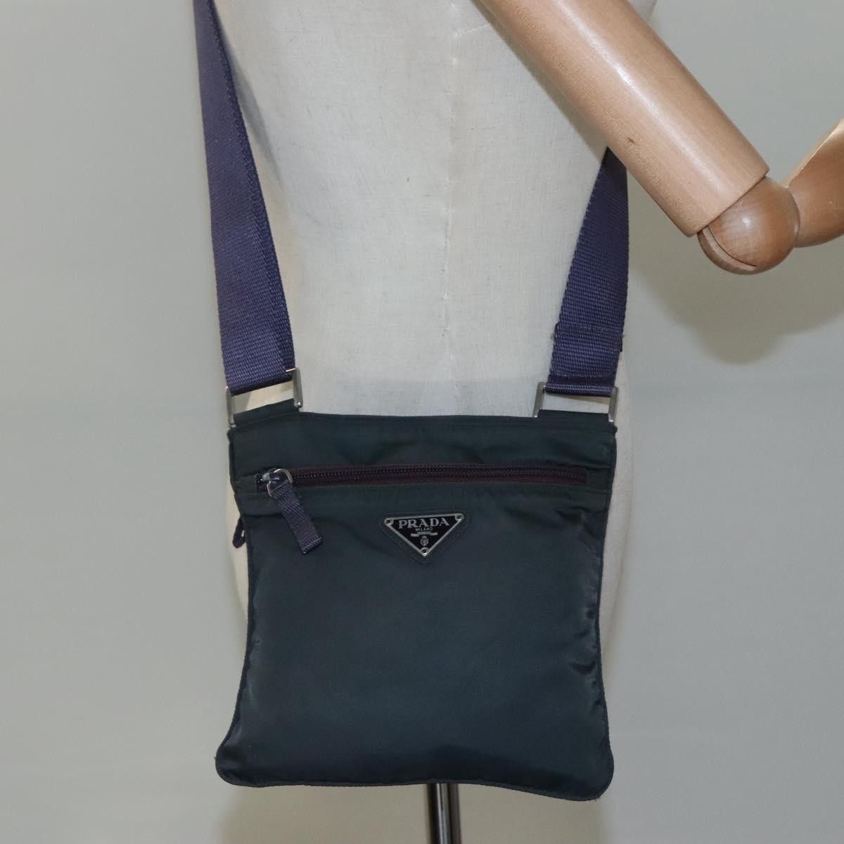 Prada Tessuto Green Synthetic Clutch Bag (Pre-Owned) Size ONE SIZE - 18 Thumbnail