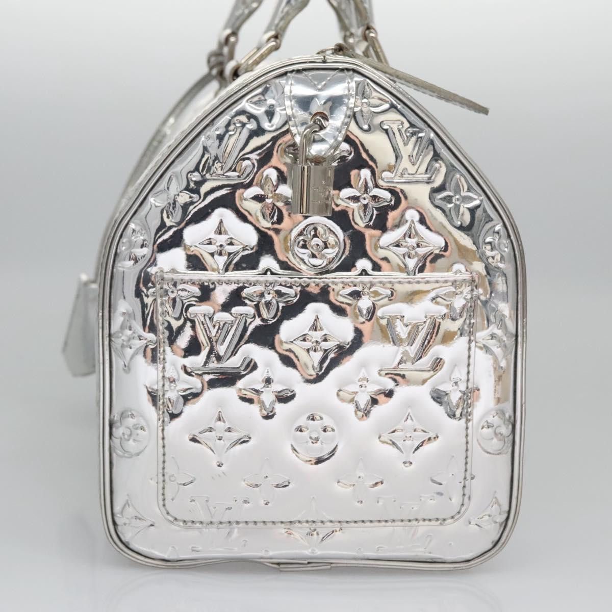 Louis Vuitton Speedy 30 Silver Patent Leather Handbag (Pre-Owned) Size ONE SIZE - 3 Thumbnail