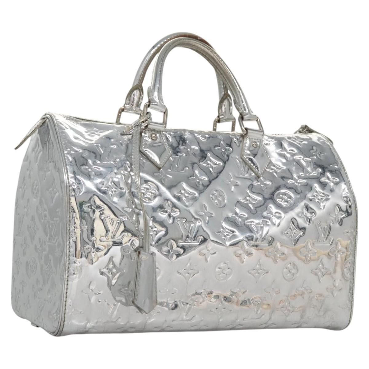 Louis Vuitton Speedy 30 Silver Patent Leather Handbag (Pre-Owned) Size ONE SIZE - 10 Thumbnail