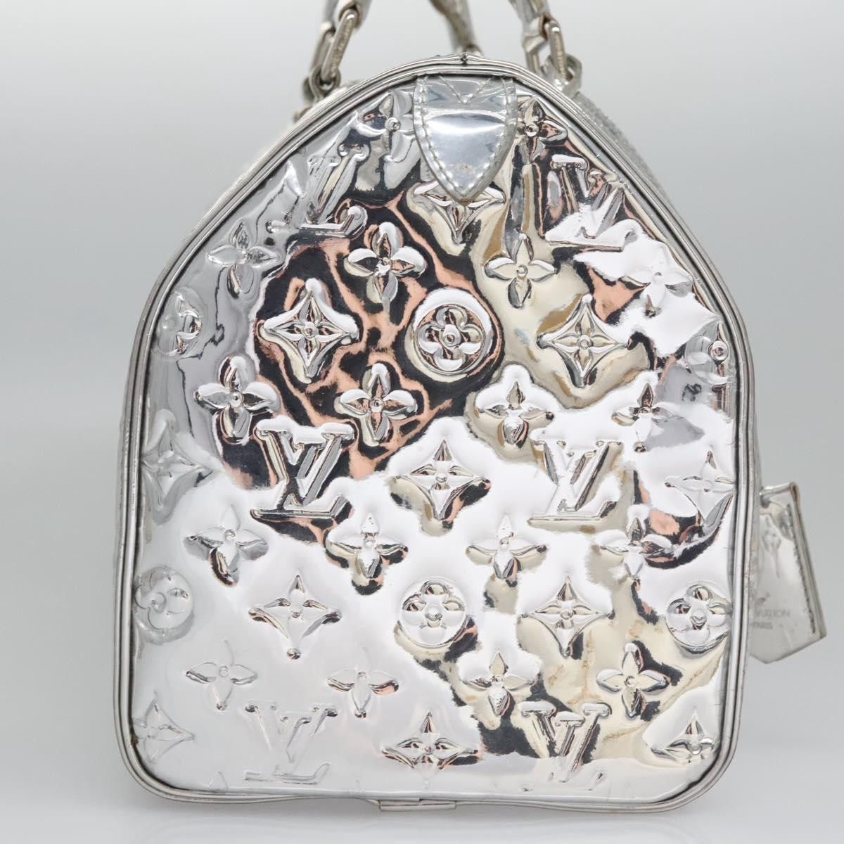 Louis Vuitton Speedy 30 Silver Patent Leather Handbag (Pre-Owned) Size ONE SIZE - 4 Thumbnail