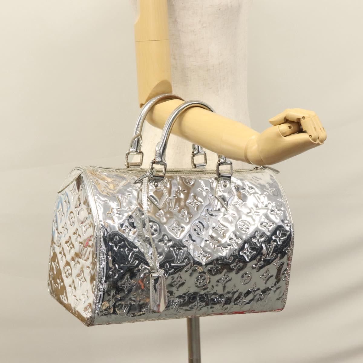 Louis Vuitton Speedy 30 Silver Patent Leather Handbag (Pre-Owned) Size ONE SIZE - 19 Thumbnail