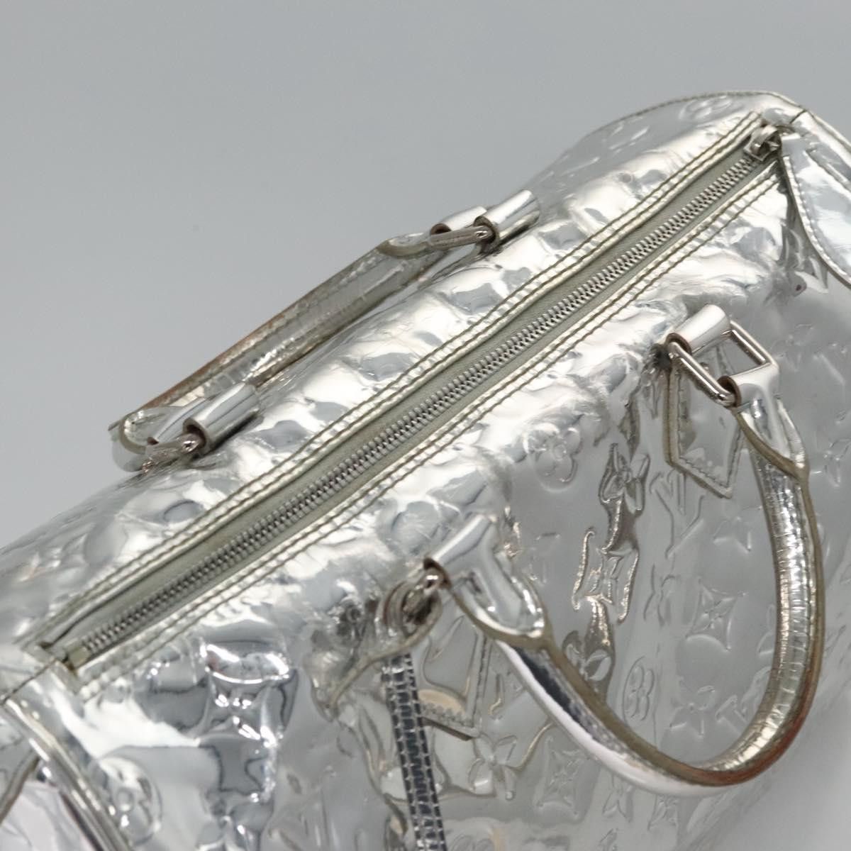 Louis Vuitton Speedy 30 Silver Patent Leather Handbag (Pre-Owned) Size ONE SIZE - 5 Thumbnail