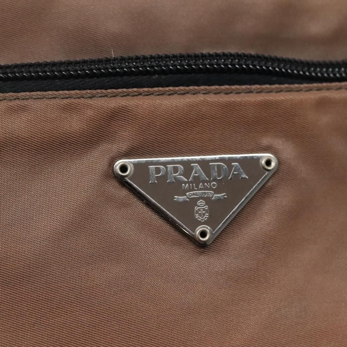 Prada Tessuto Brown Synthetic Shoulder Bag (Pre-Owned) Size ONE SIZE - 15 Thumbnail